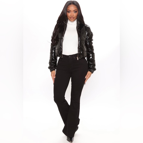 FASHION NOVA KEEP UP WITH ME PUFFER JACKET- SIZE SMALL - Picture 2 of 3